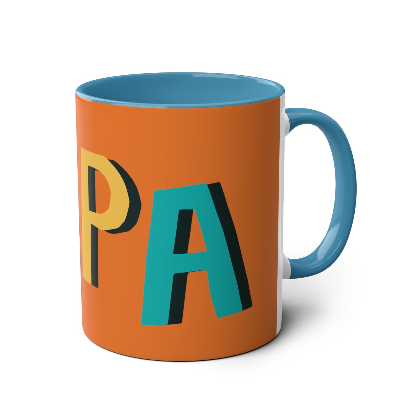 Papa Two-Tone Coffee Mugs, 11oz