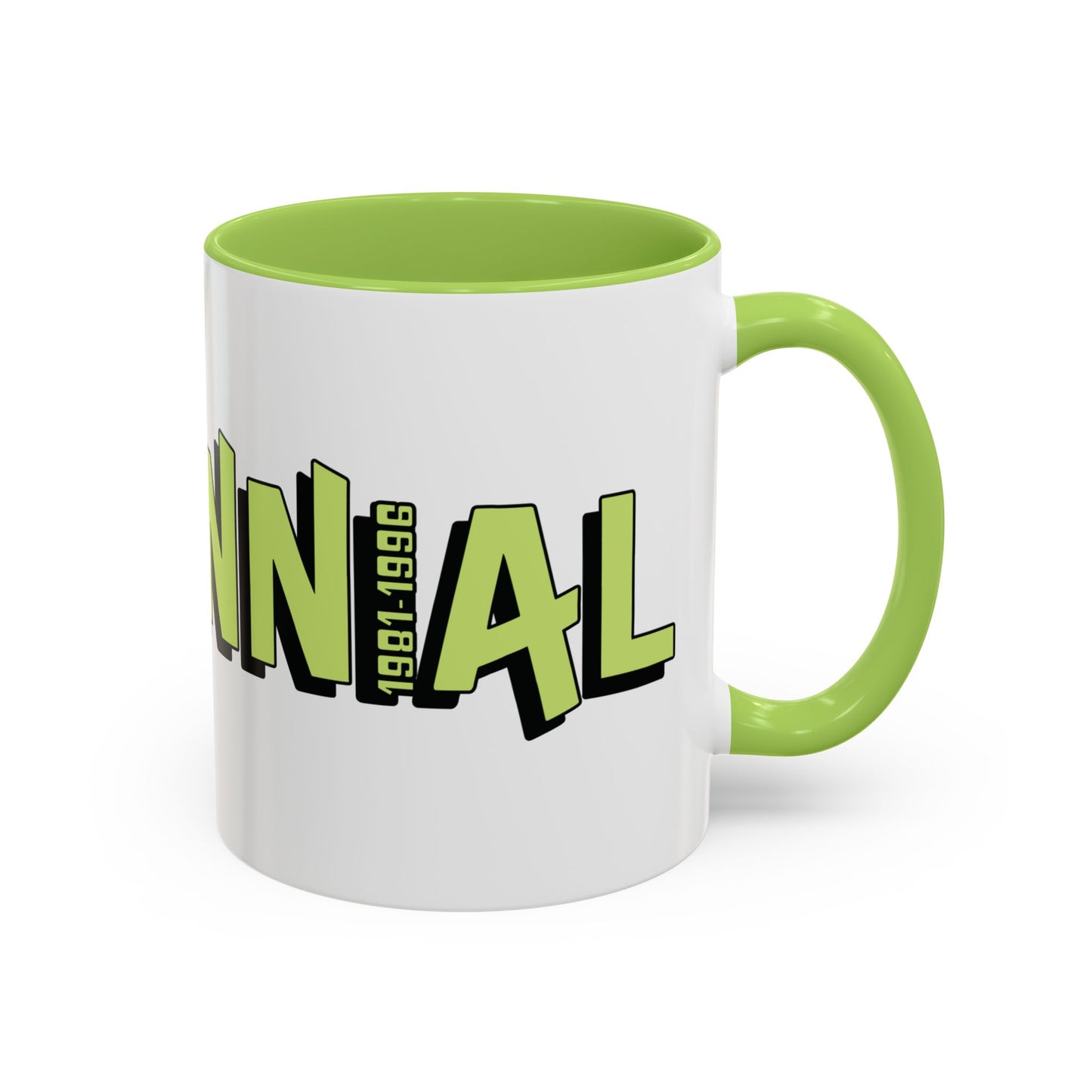 Coffee Mug - Green Black Accent Millennial (11oz)