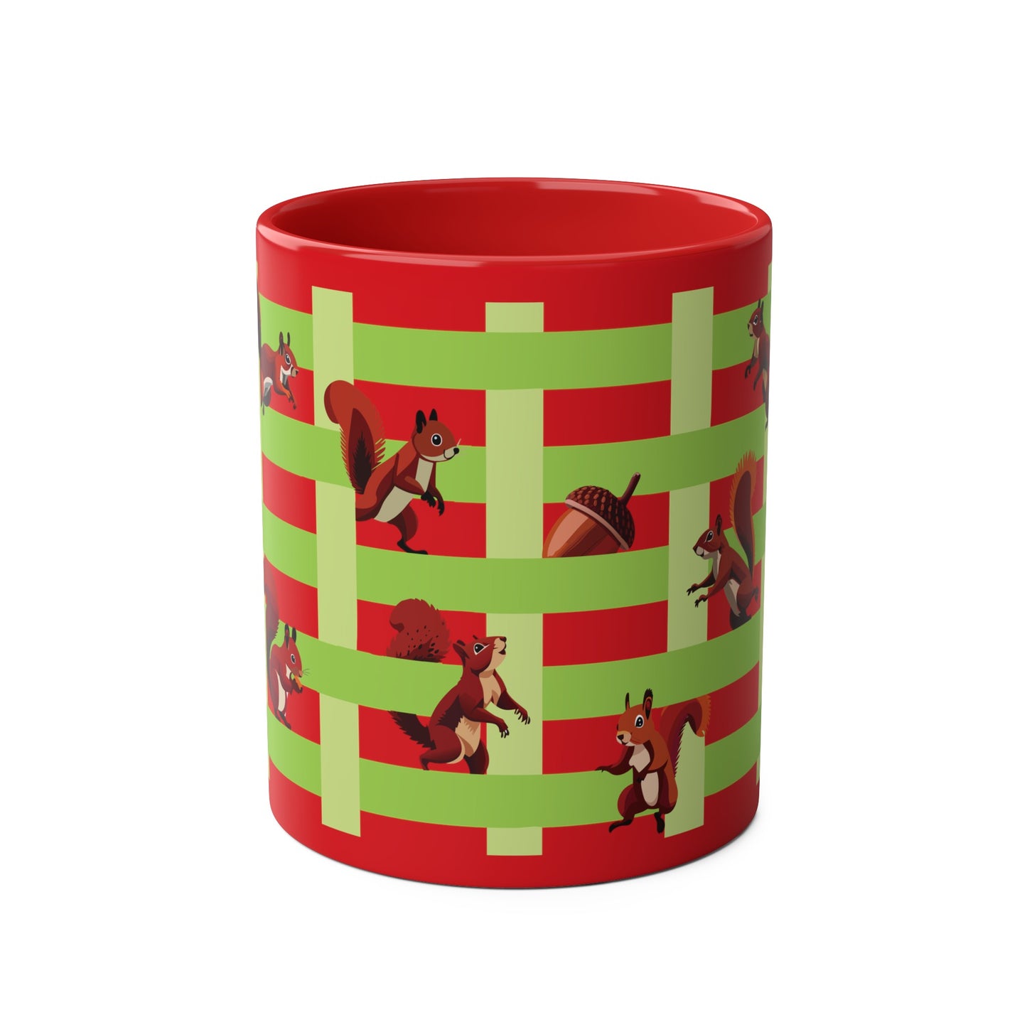 Playing Squirrels Two-Tone Coffee Mugs, 11oz