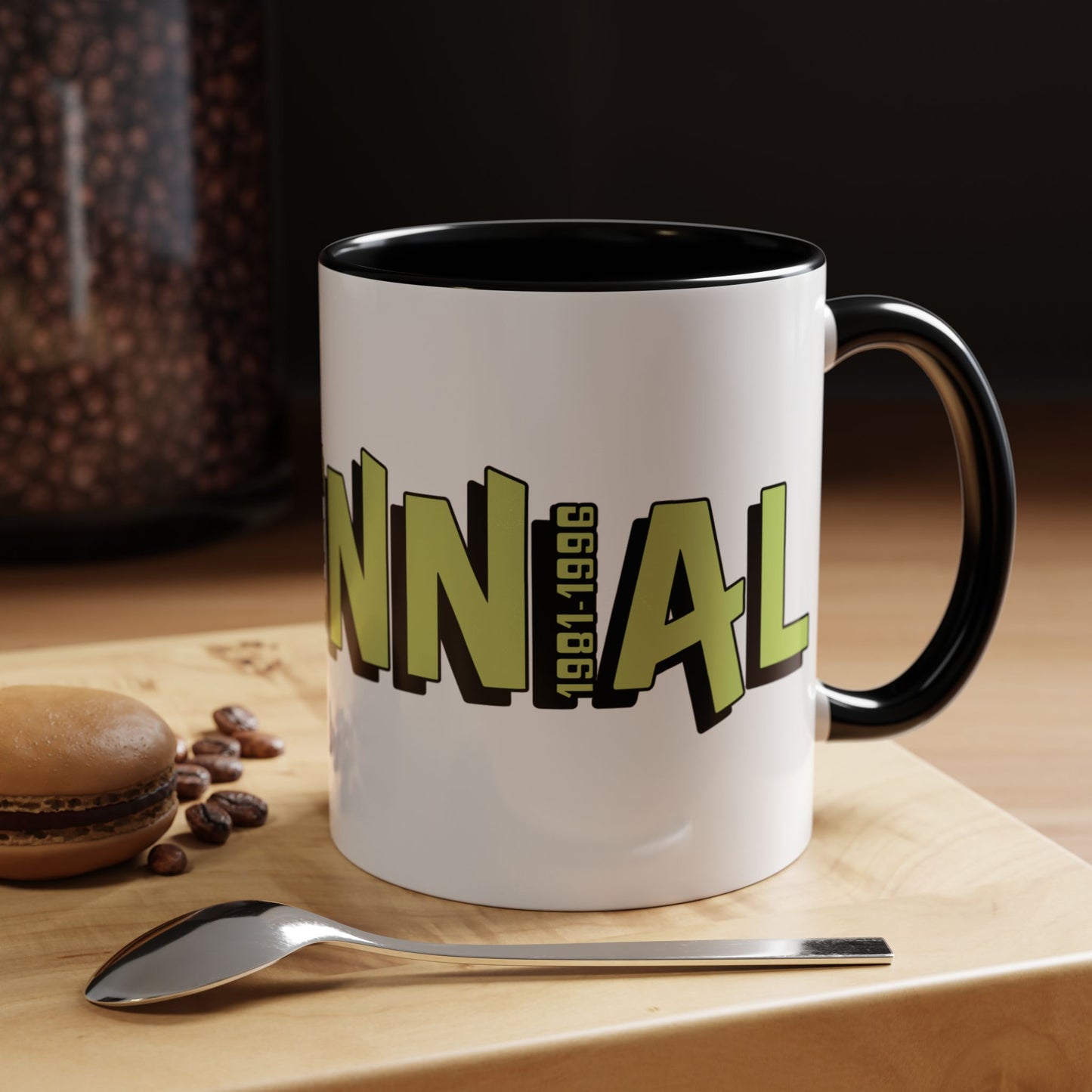 Coffee Mug - Green Black Accent Millennial (11oz)