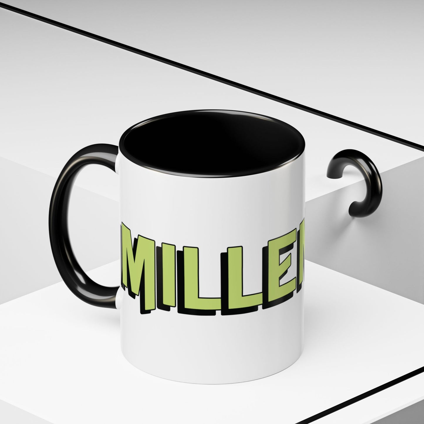 Coffee Mug - Green Black Accent Millennial (11oz)