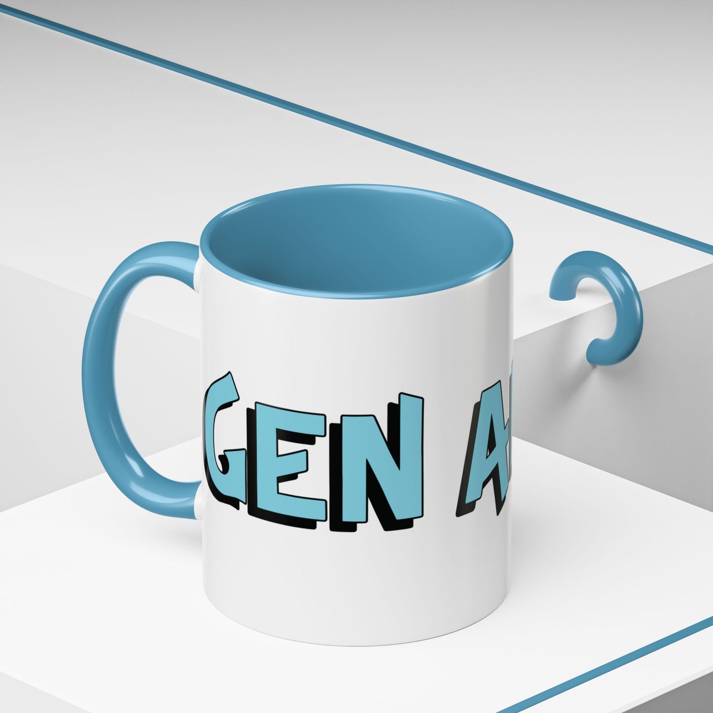Coffee Mug: Gen Alpha Blue Black Accent (11oz)