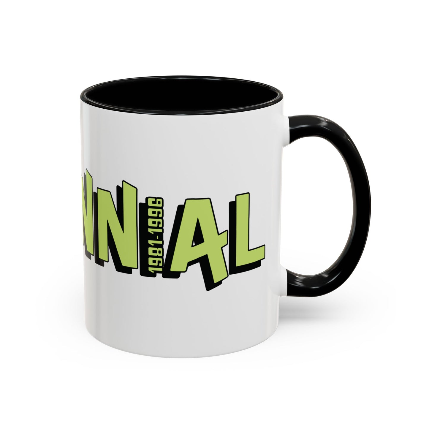 Coffee Mug - Green Black Accent Millennial (11oz)