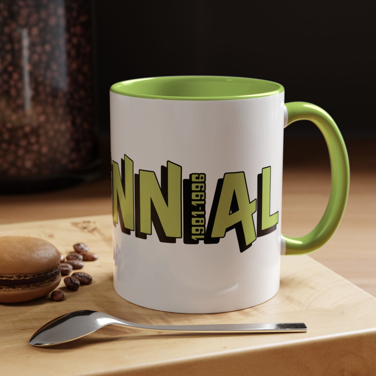 Coffee Mug - Green Black Accent Millennial (11oz)