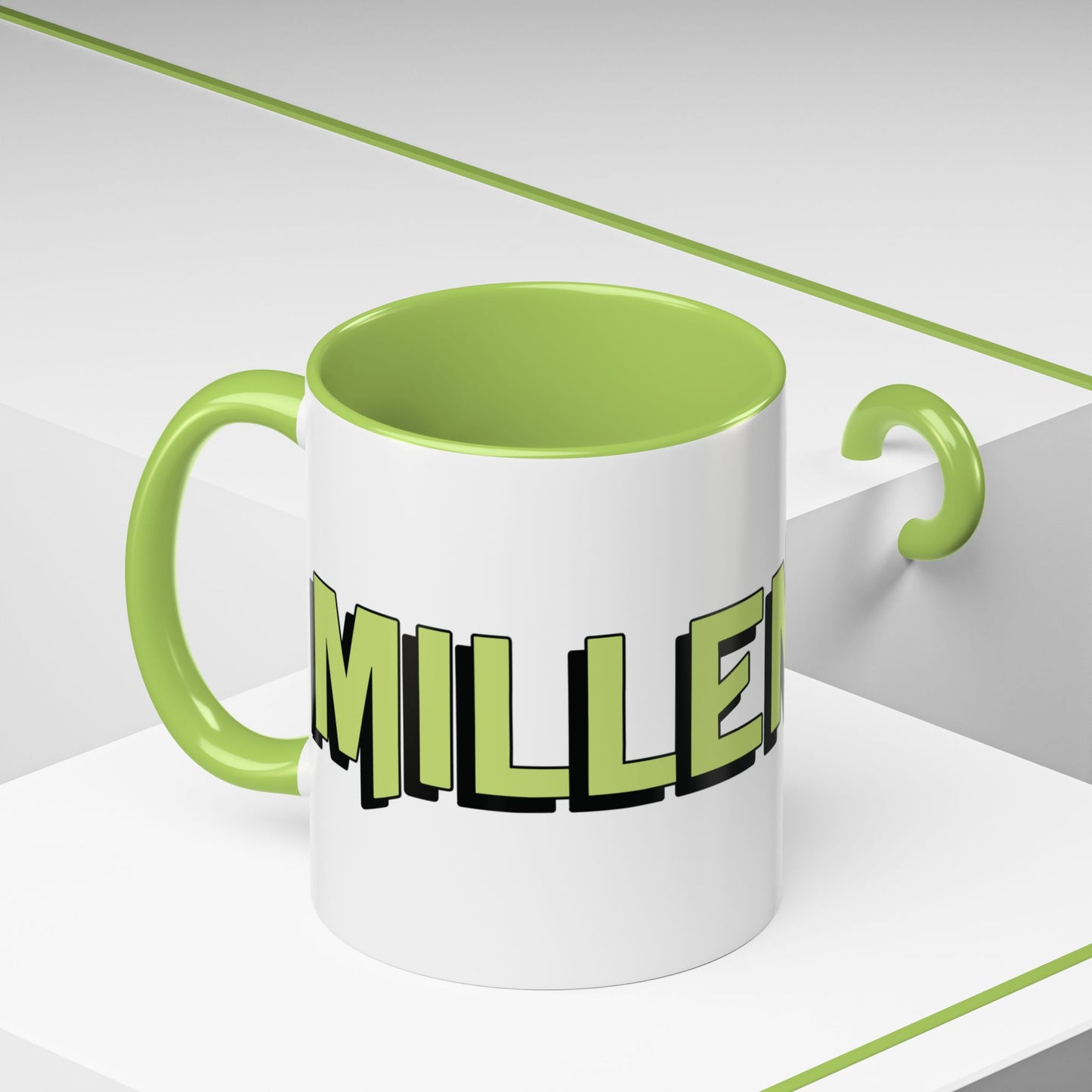 Coffee Mug - Green Black Accent Millennial (11oz)