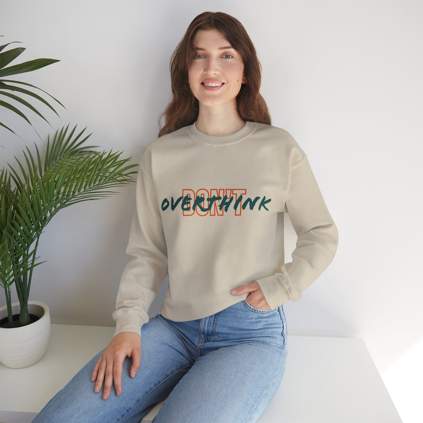 Don't Overthink Unisex Heavy Blend™ Crewneck Sweatshirt