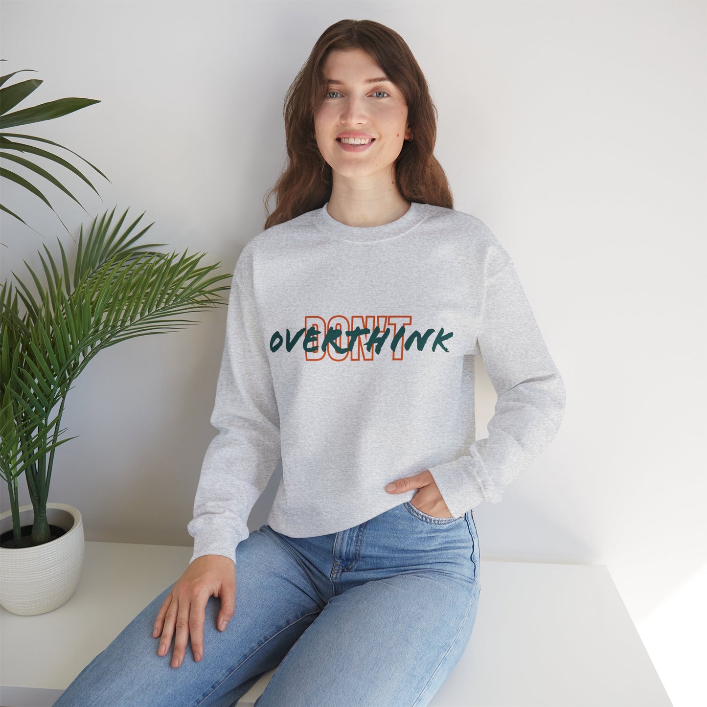 Don't Overthink Unisex Heavy Blend™ Crewneck Sweatshirt