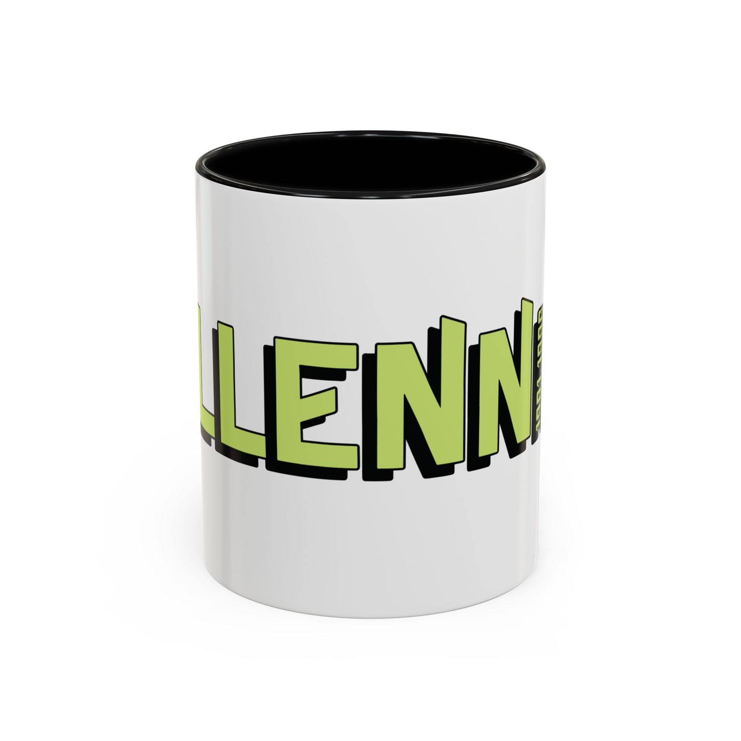 Coffee Mug - Green Black Accent Millennial (11oz)