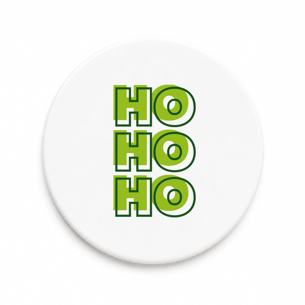 Ho Ho Ho Green Christmas White 11oz Ceramic Mug with Green Color Inside