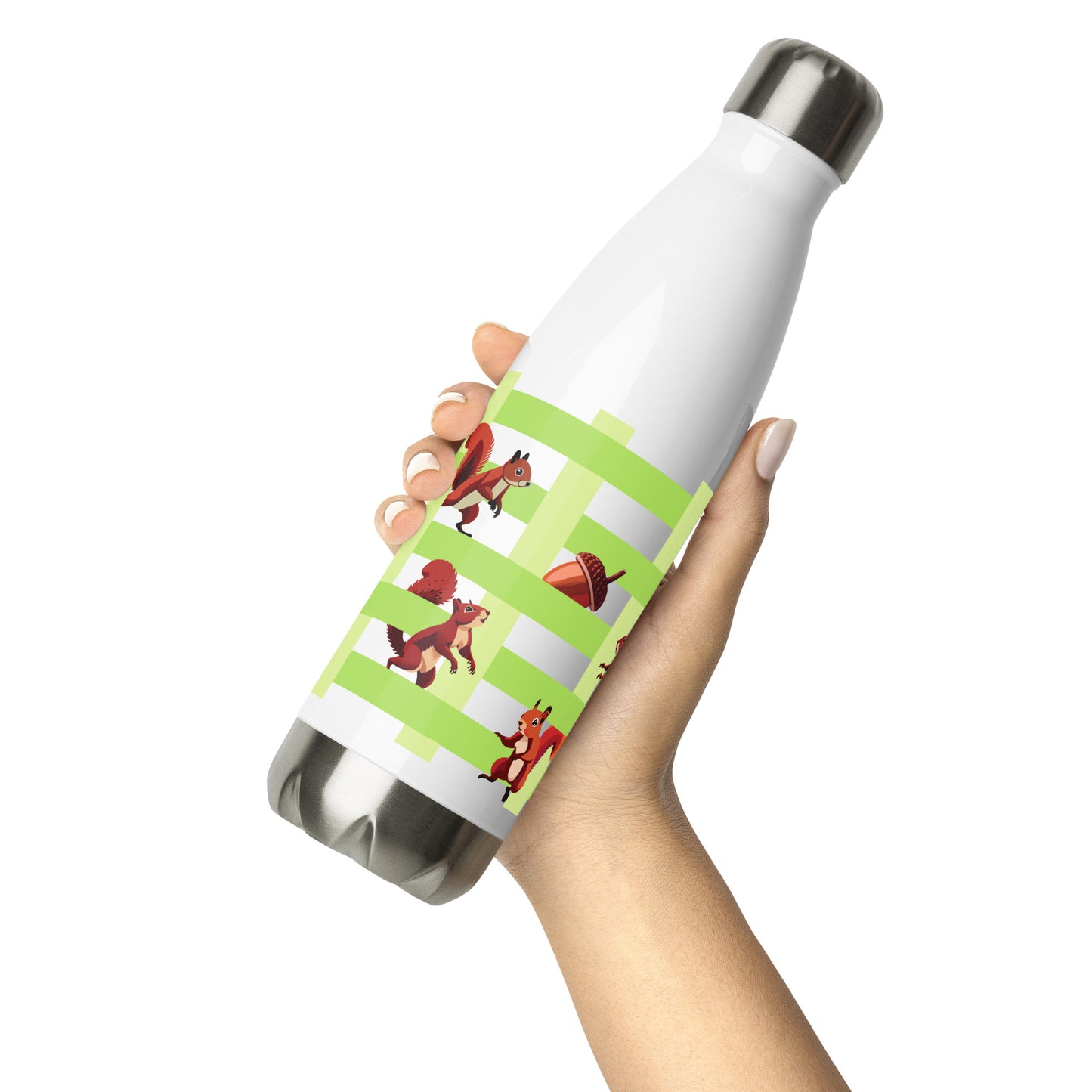 Playing Squirrel Stainless steel water bottle