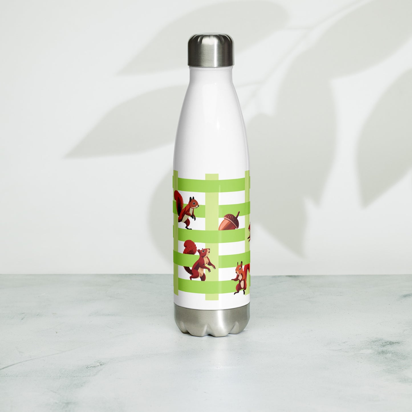 Playing Squirrel Stainless steel water bottle