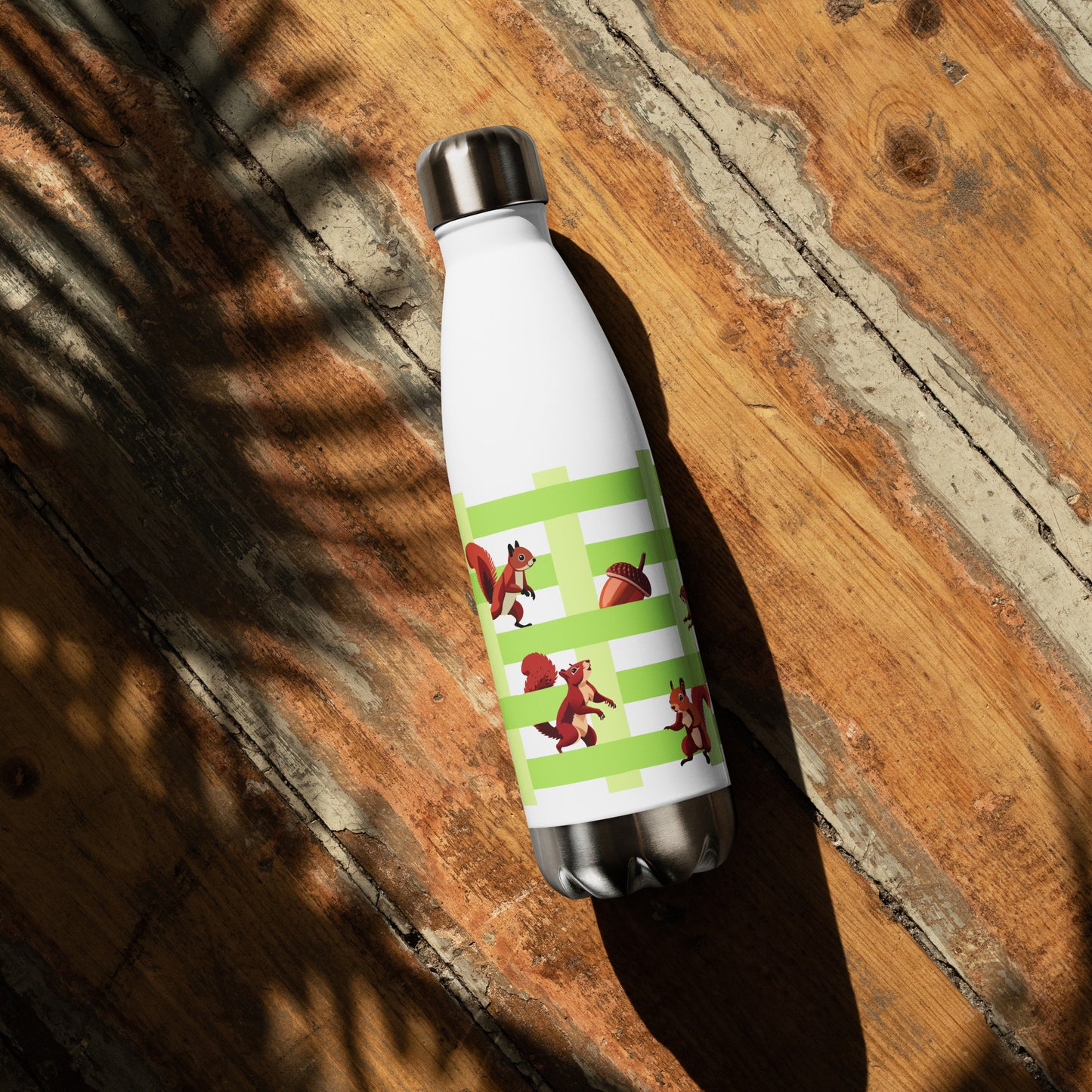 Playing Squirrel Stainless steel water bottle