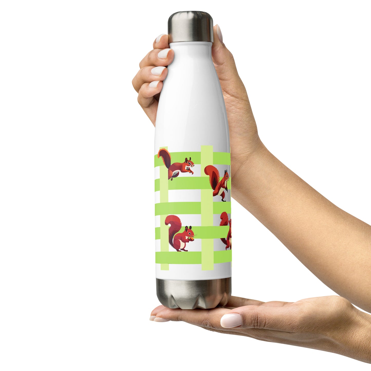 Playing Squirrel Stainless steel water bottle