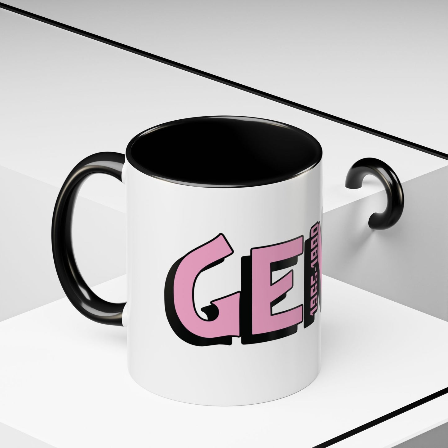 Coffee Mug - Gen X Pink Black Accent (11oz)
