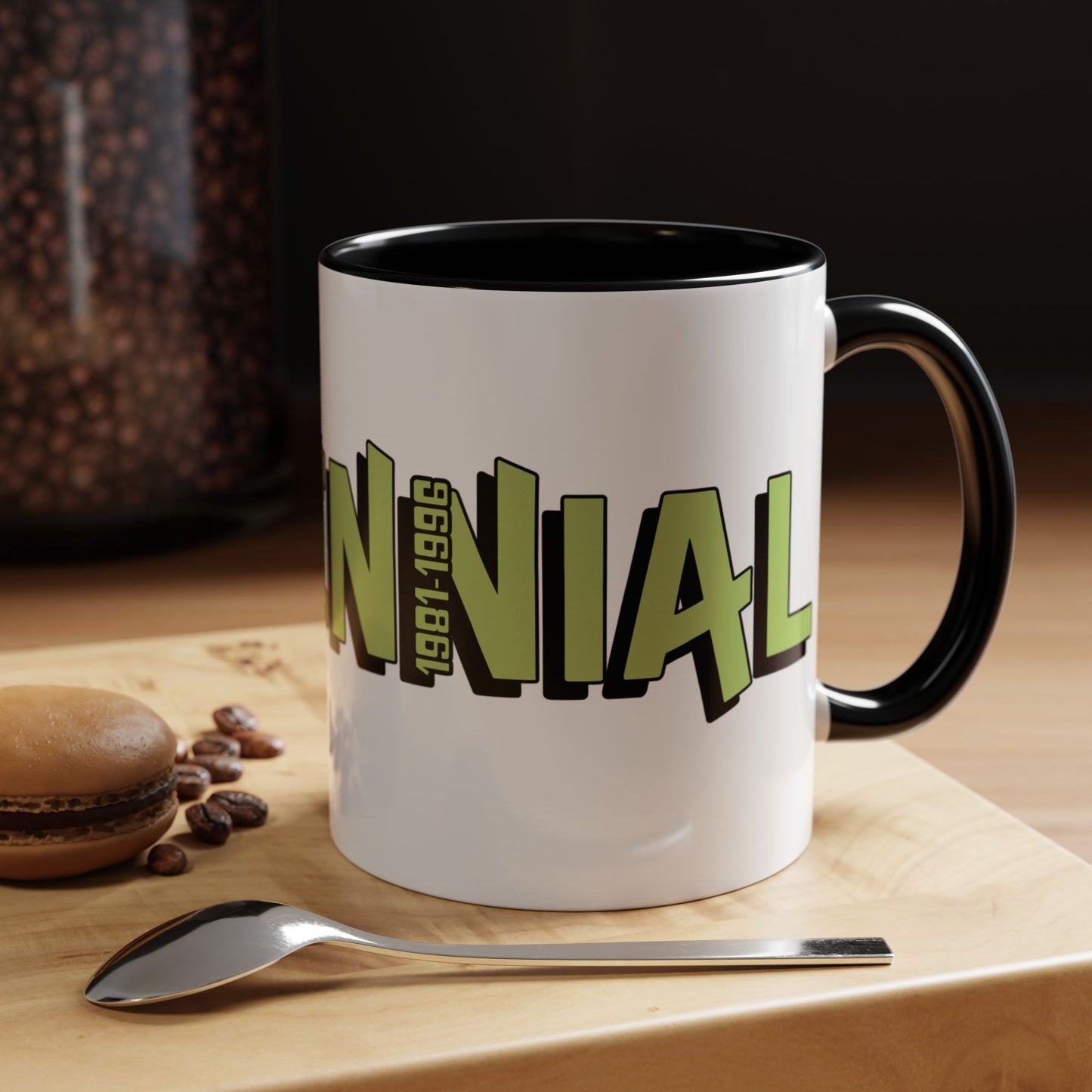 Coffee Mug - Millennial Green Black Accent (11oz)
