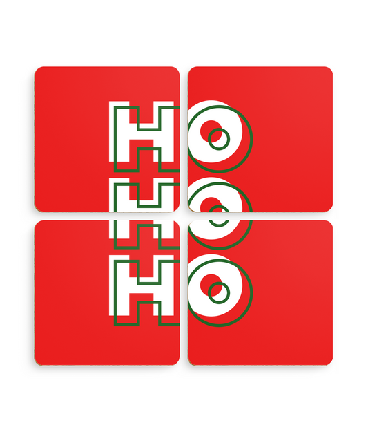 Pack of 4 Coasters Hohoho