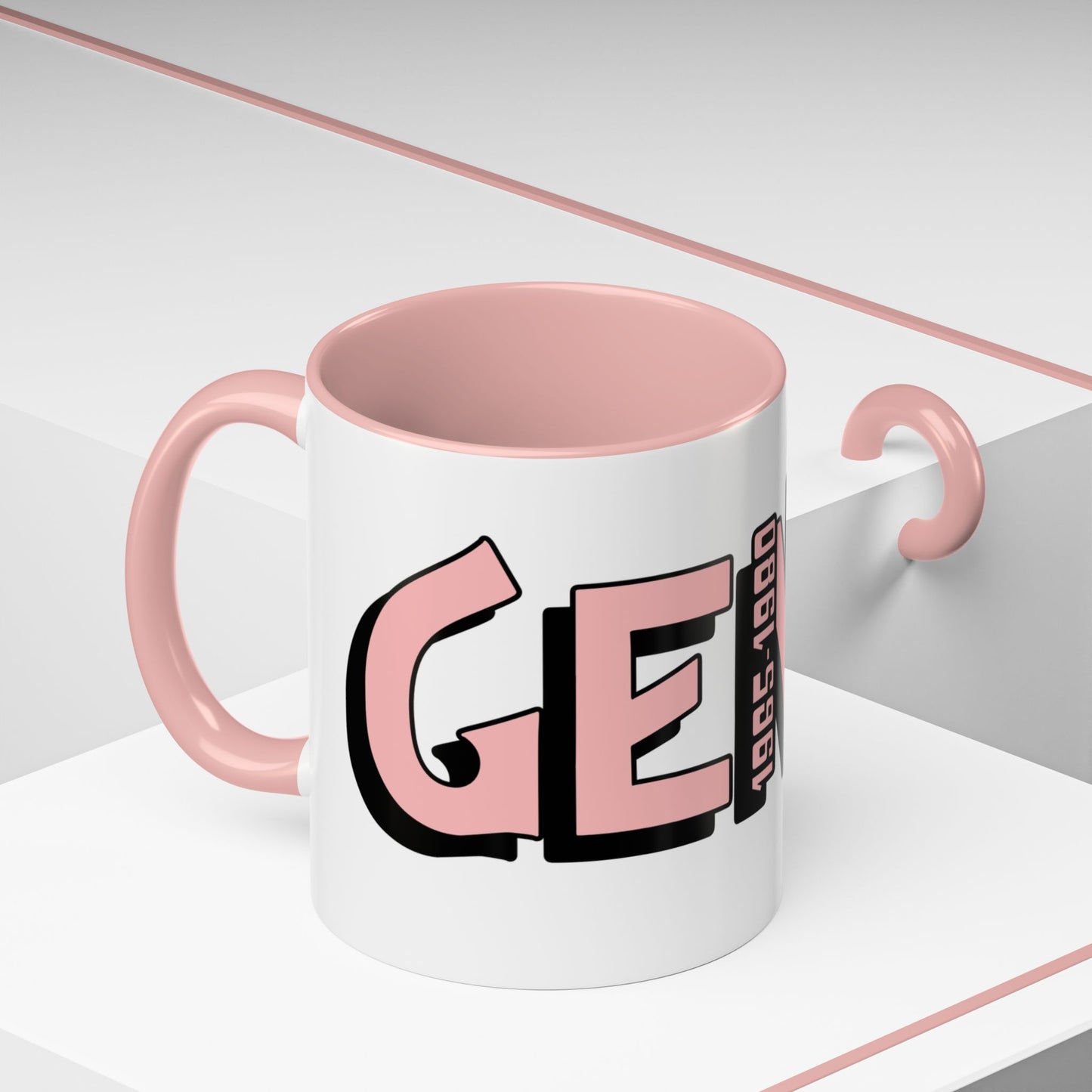 Coffee Mug - Gen X Pink Black Accent (11oz)