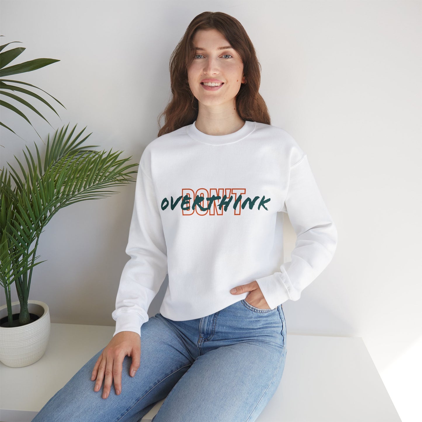 Don't Overthink Unisex Heavy Blend™ Crewneck Sweatshirt
