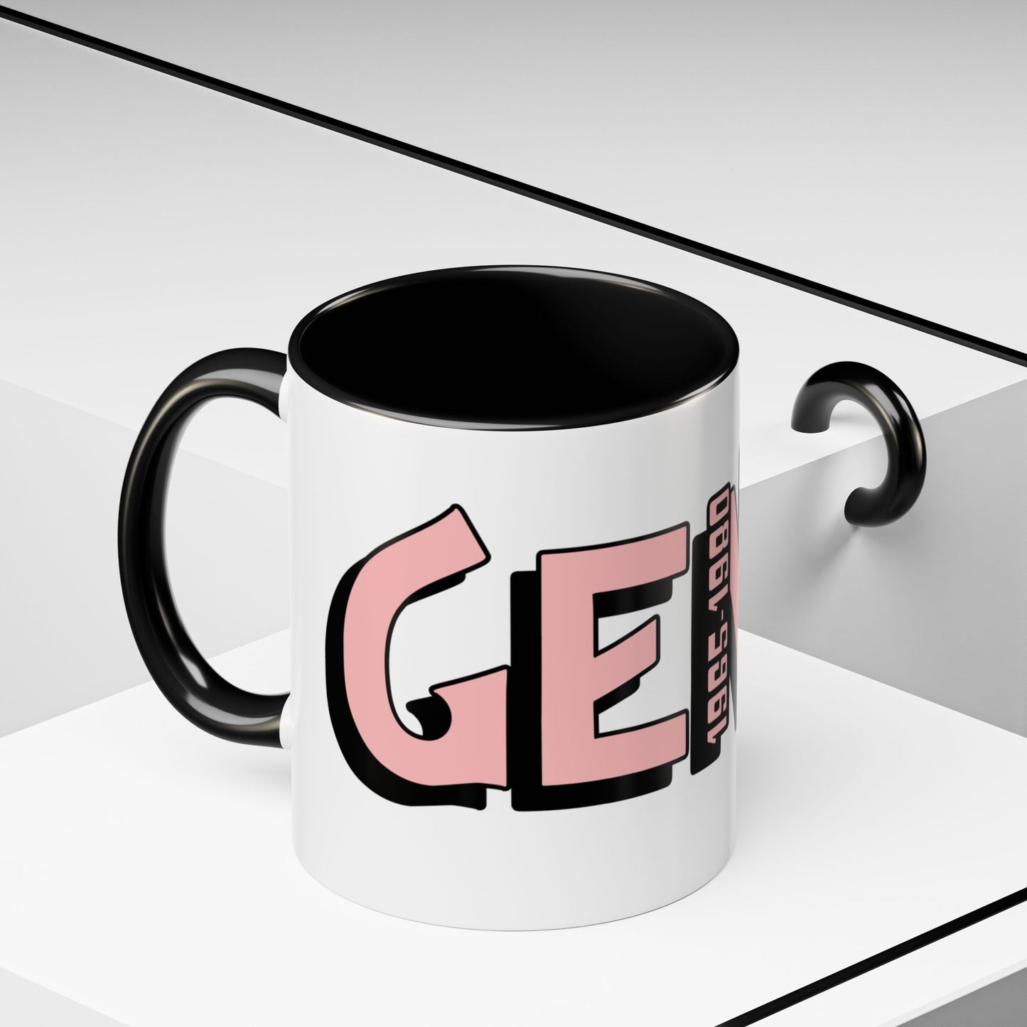 Coffee Mug - Gen X Pink Black Accent (11oz)