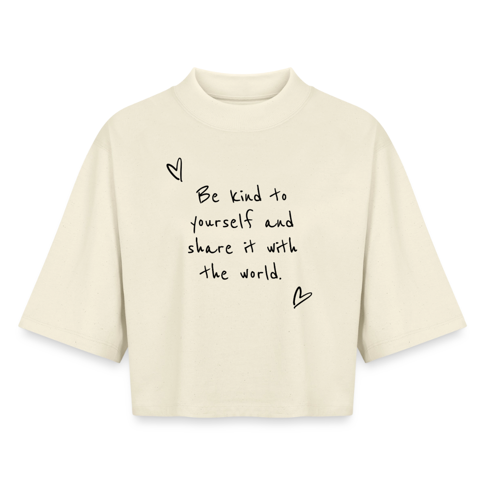 Be Kind Boxy Women's Recycled 1/2 Sleeved T-Shirt by Stanley/Stella - soft Ecru
