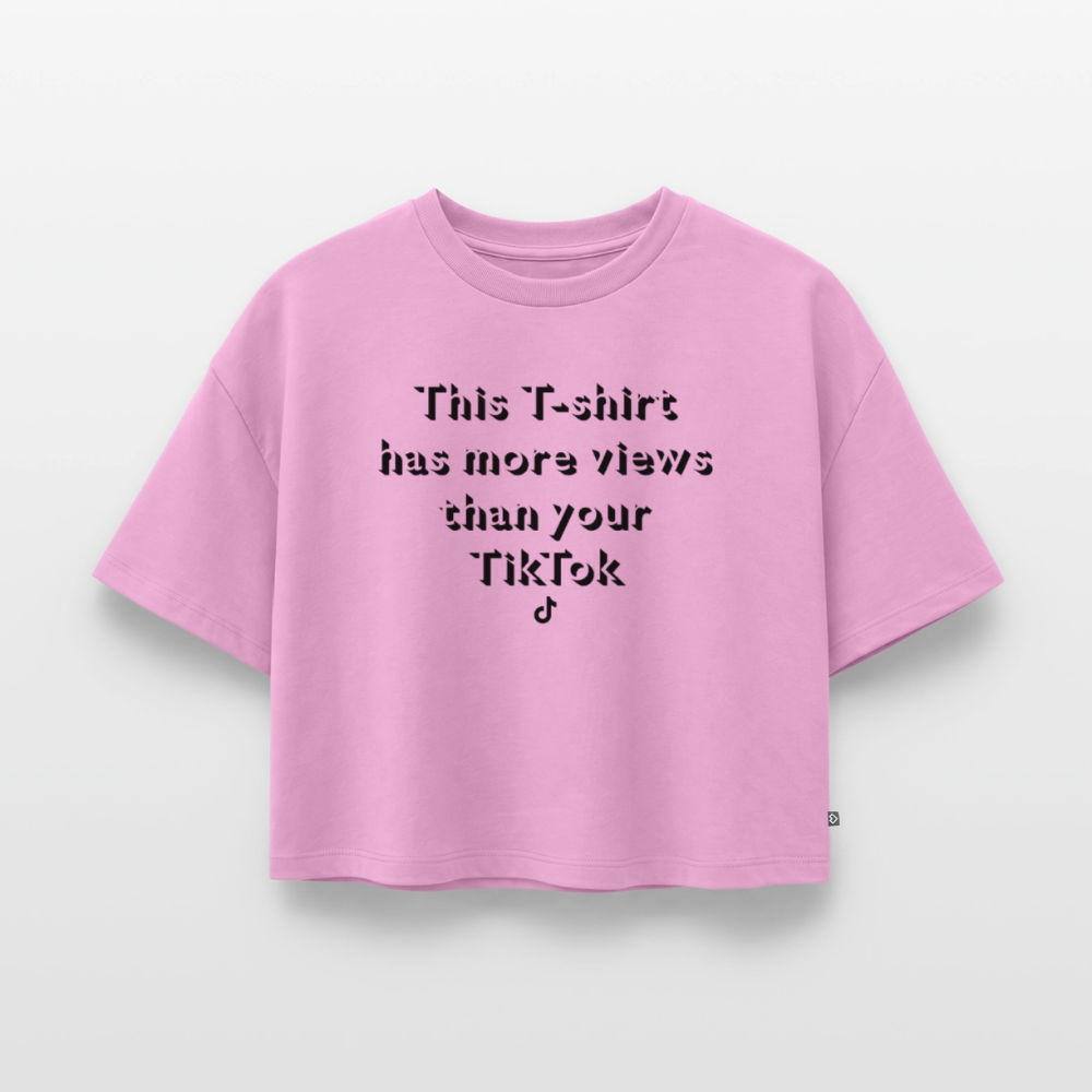 Women’s Premium Oversized Organic Cropped T-Shirt - washed pink