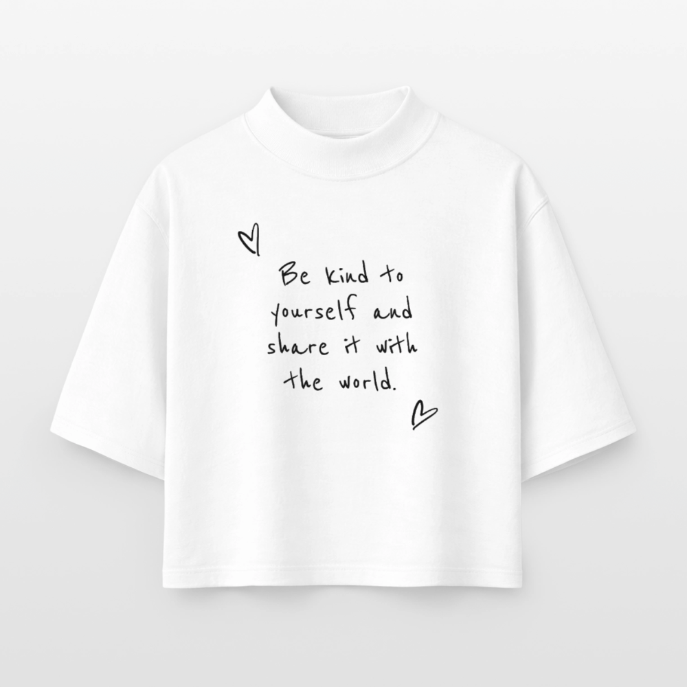 Be Kind Boxy Women's Recycled 1/2 Sleeved T-Shirt by Stanley/Stella - white