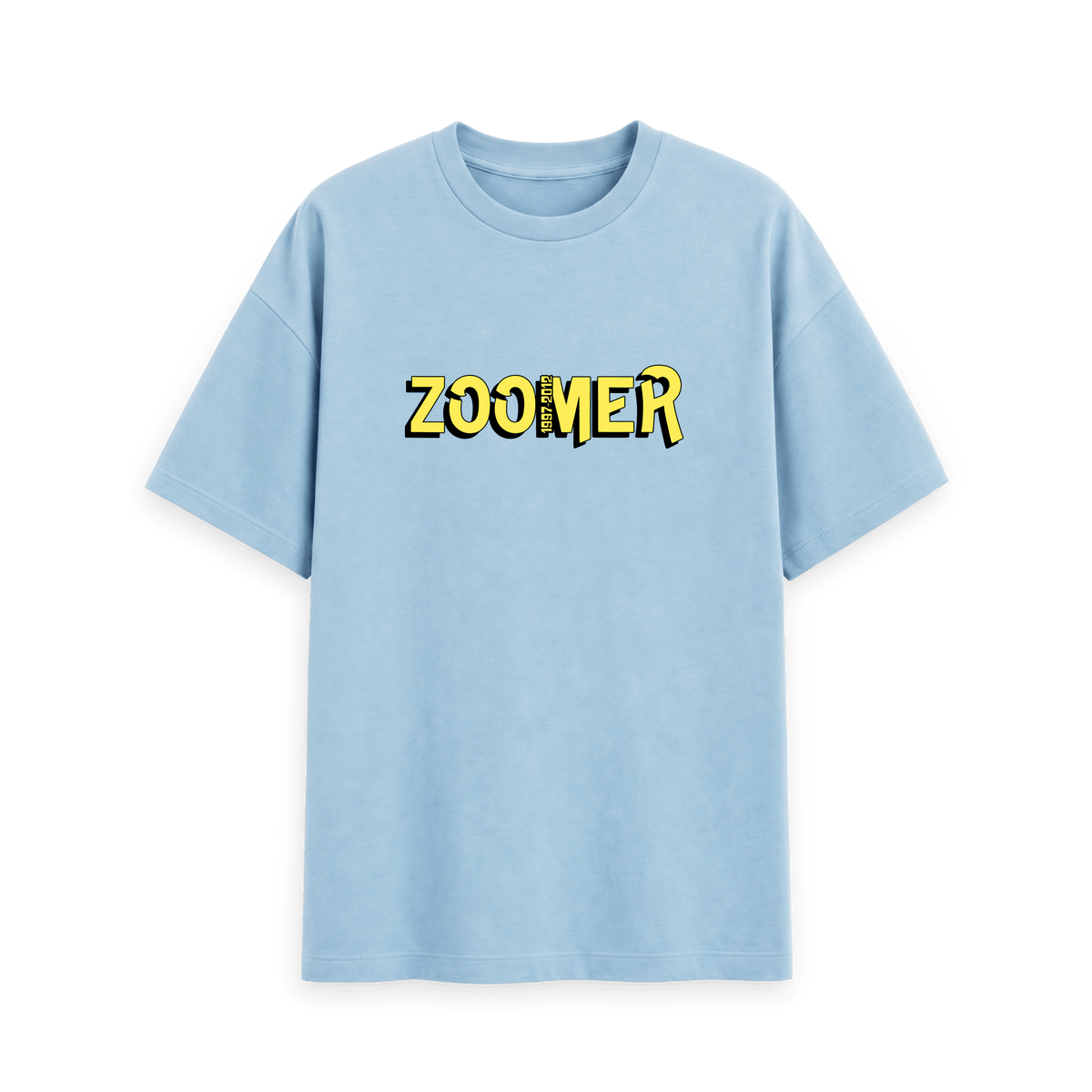 Milky Blue Printed T-shirt Front