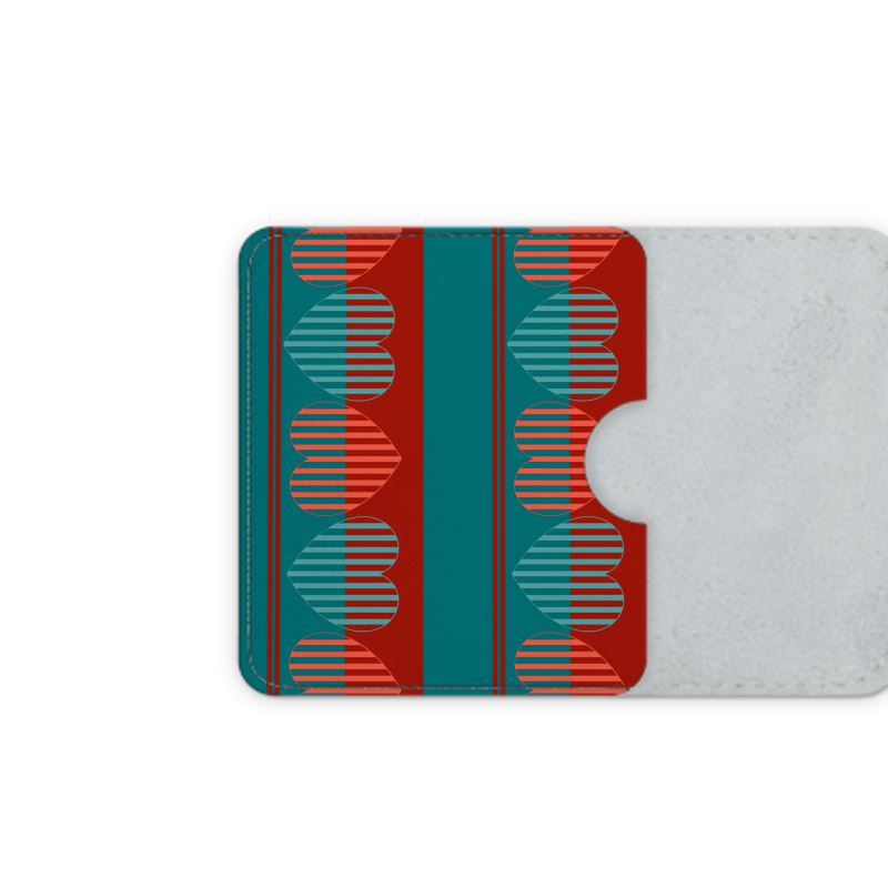 Designer Turquoise Leather Oyster Card Case