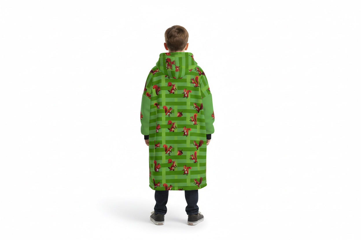 Squirrel Play Green Waterproof Changing Robe