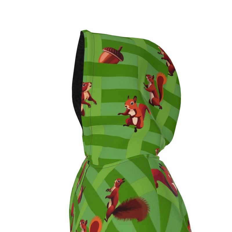 Squirrel Play Green Waterproof Changing Robe