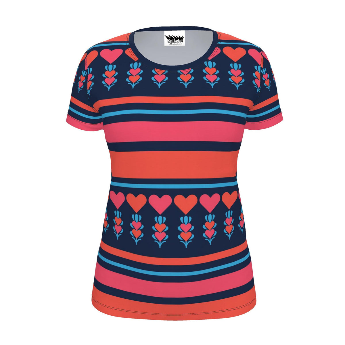 The Growing Hearts Stripy Womens T-Shirt