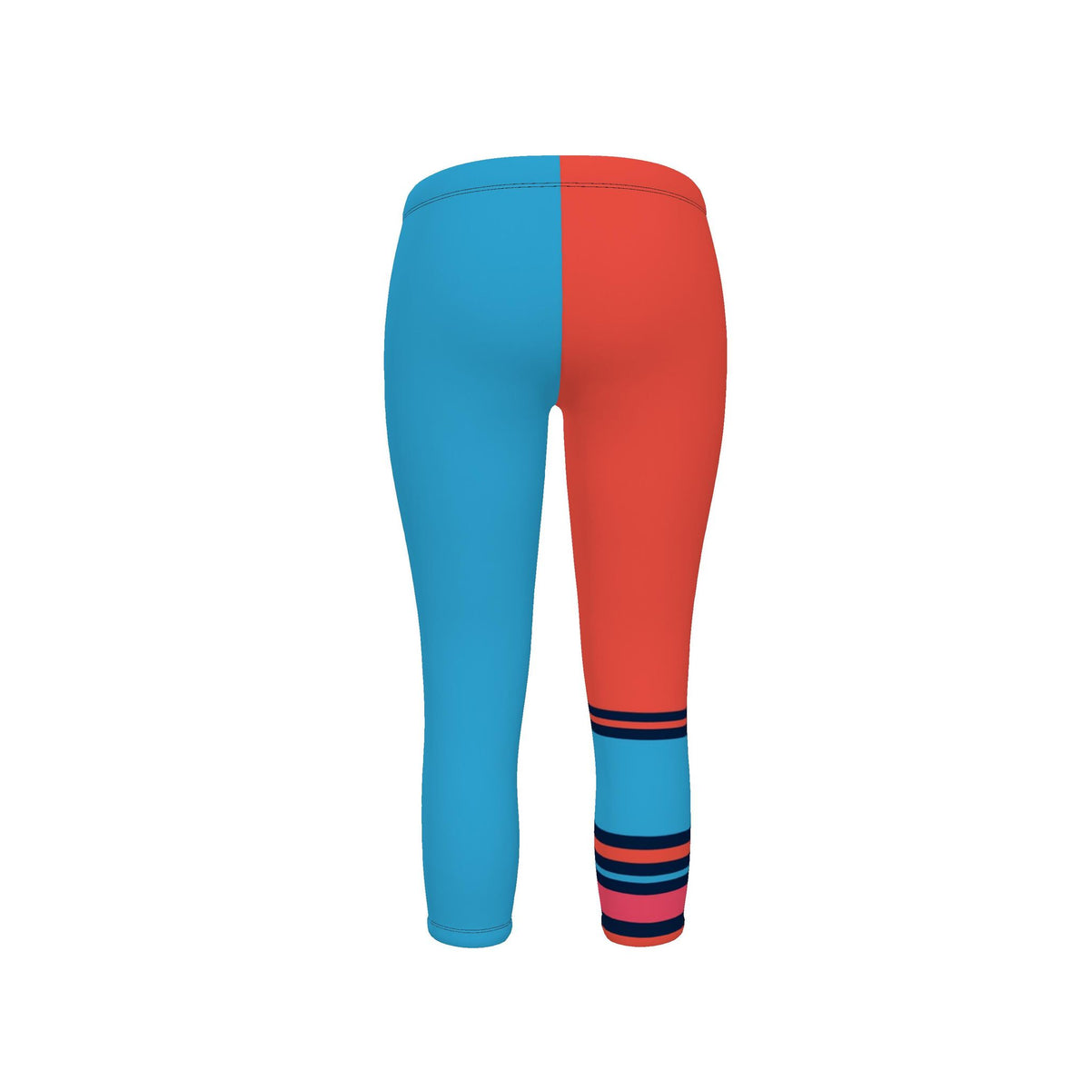 Half and Half Asymmetrical Women Leggings in two fabric choices