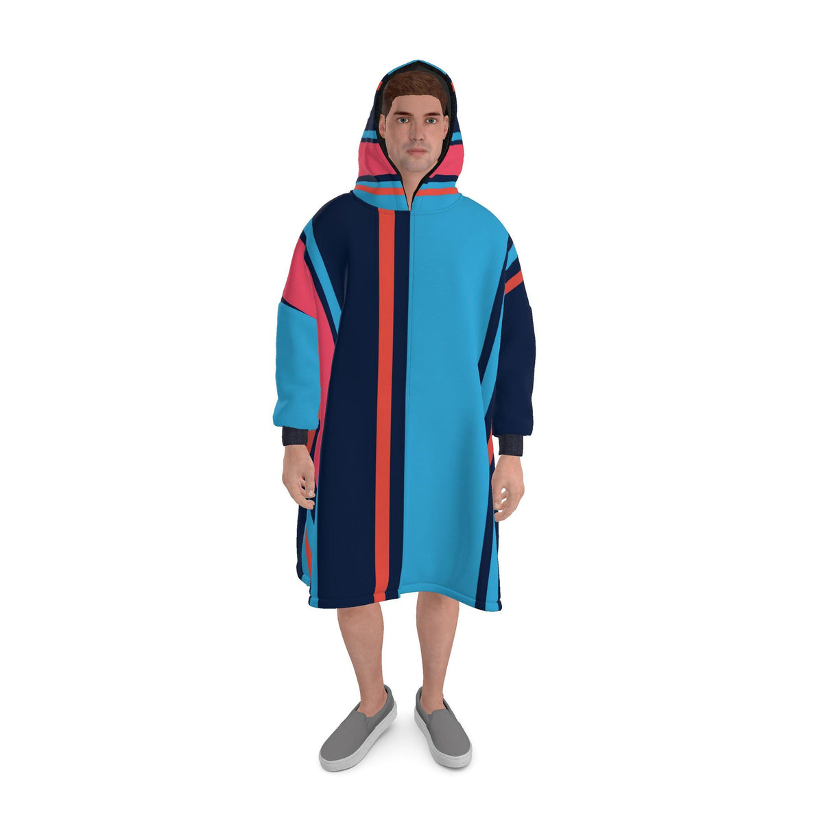 Stripy Waterproof Changing Robe