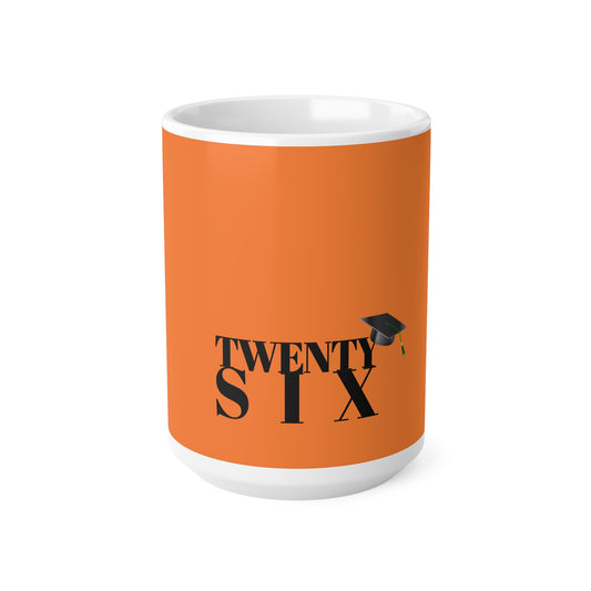 Twenty Six Grad Ceramic Coffee Cups, 11oz, 15oz