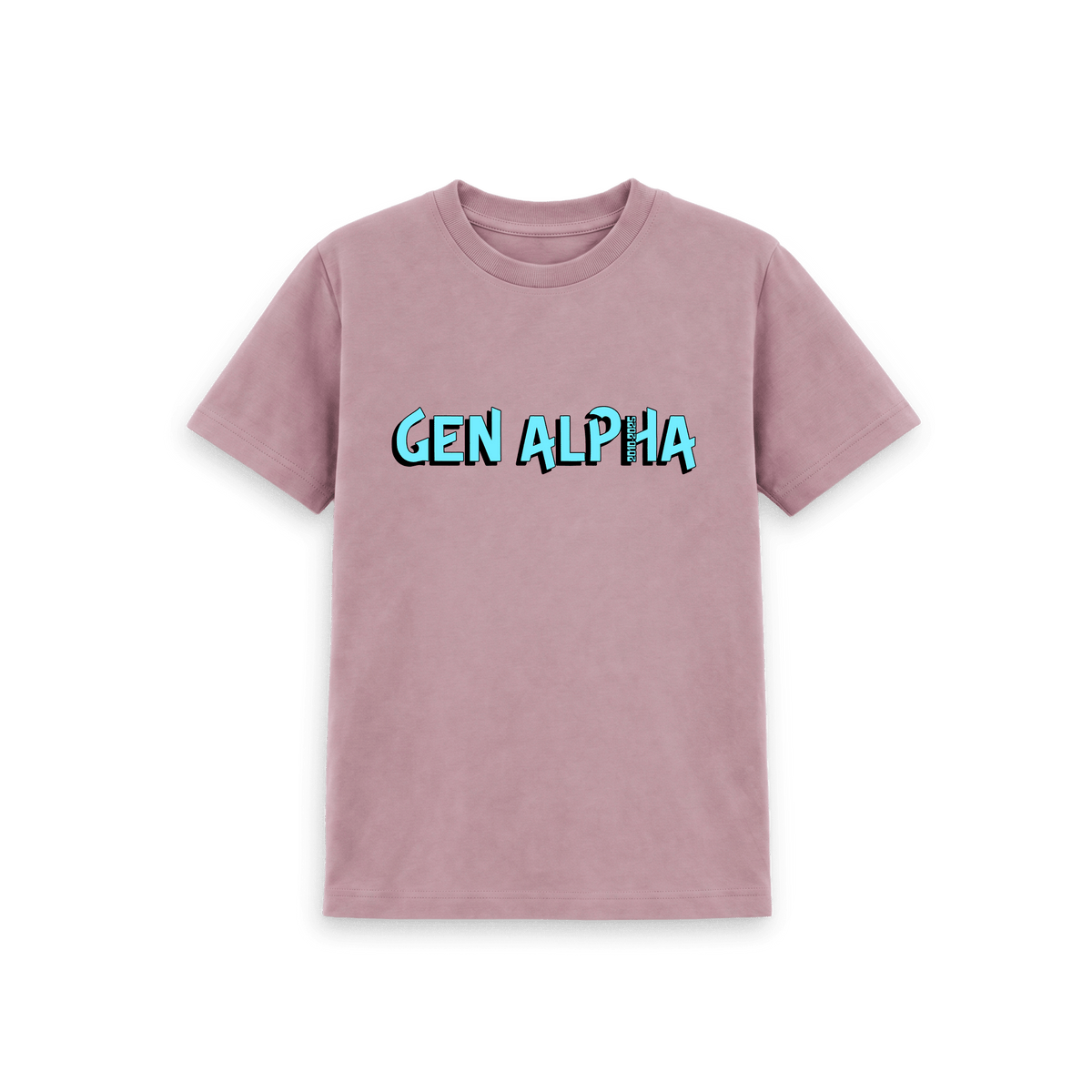 Mauve Printed Kids T-Shirt Front