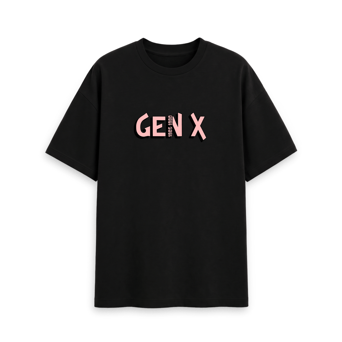 Black Printed T-shirt Front