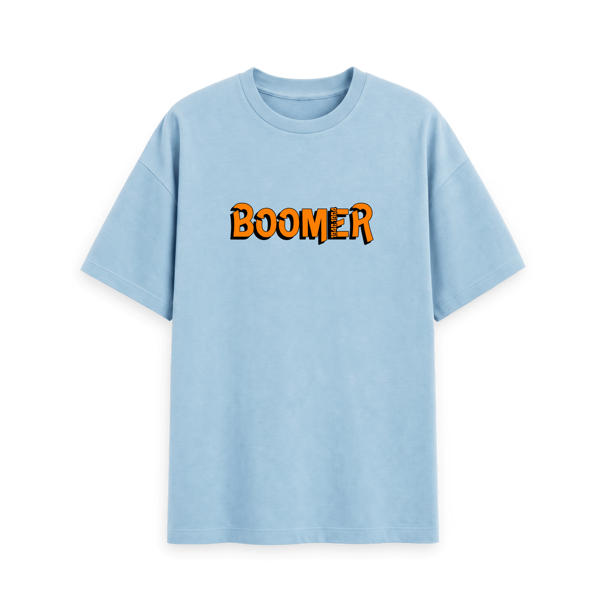 Milky Blue Printed T-shirt Front