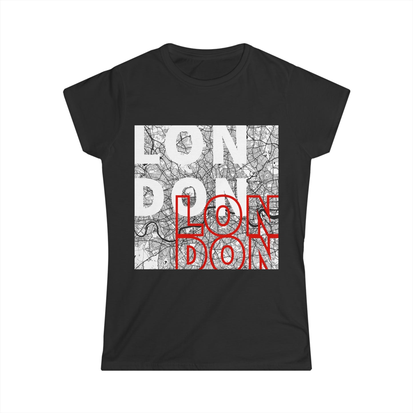 London Map Women's Softstyle Tee