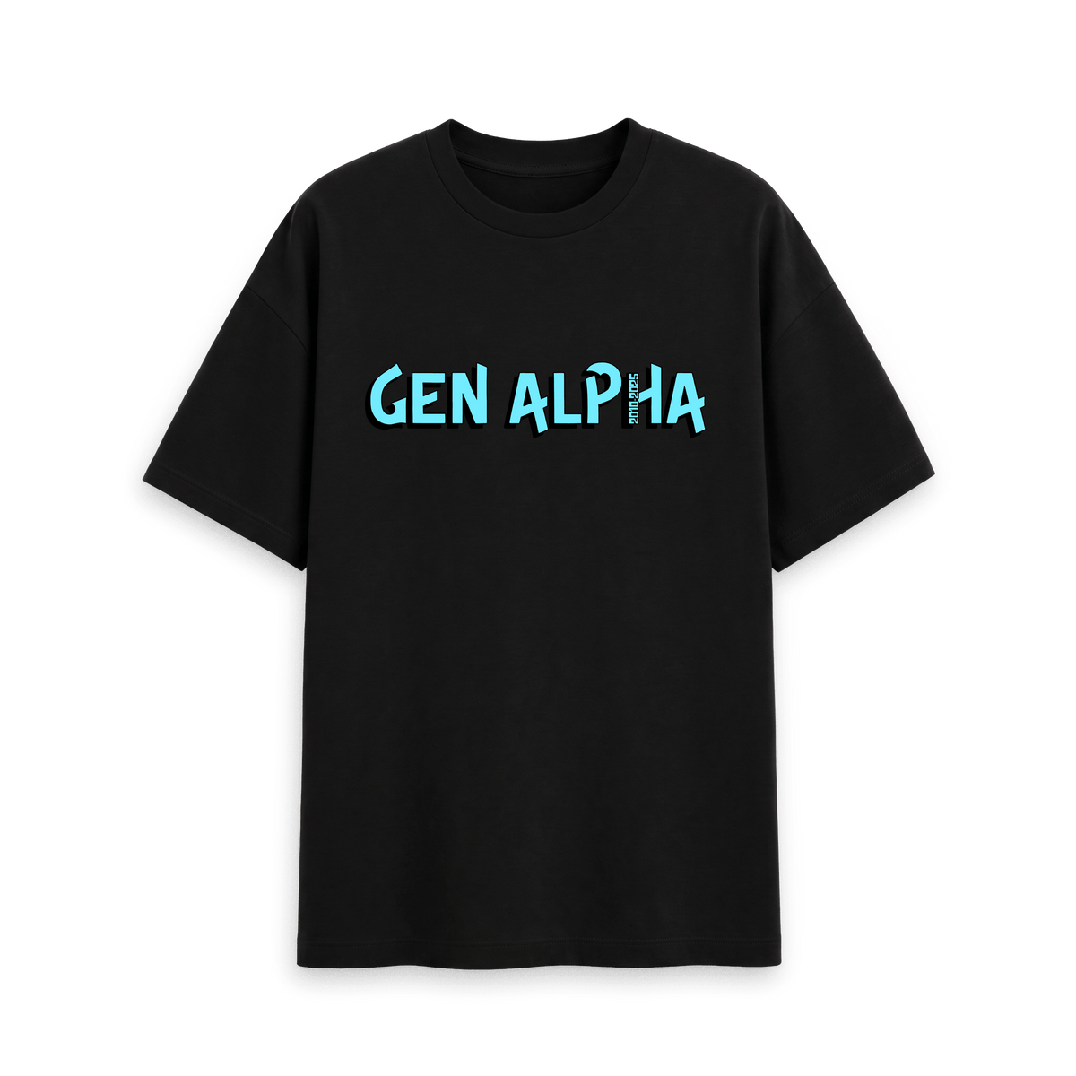 Black Printed T-shirt Front