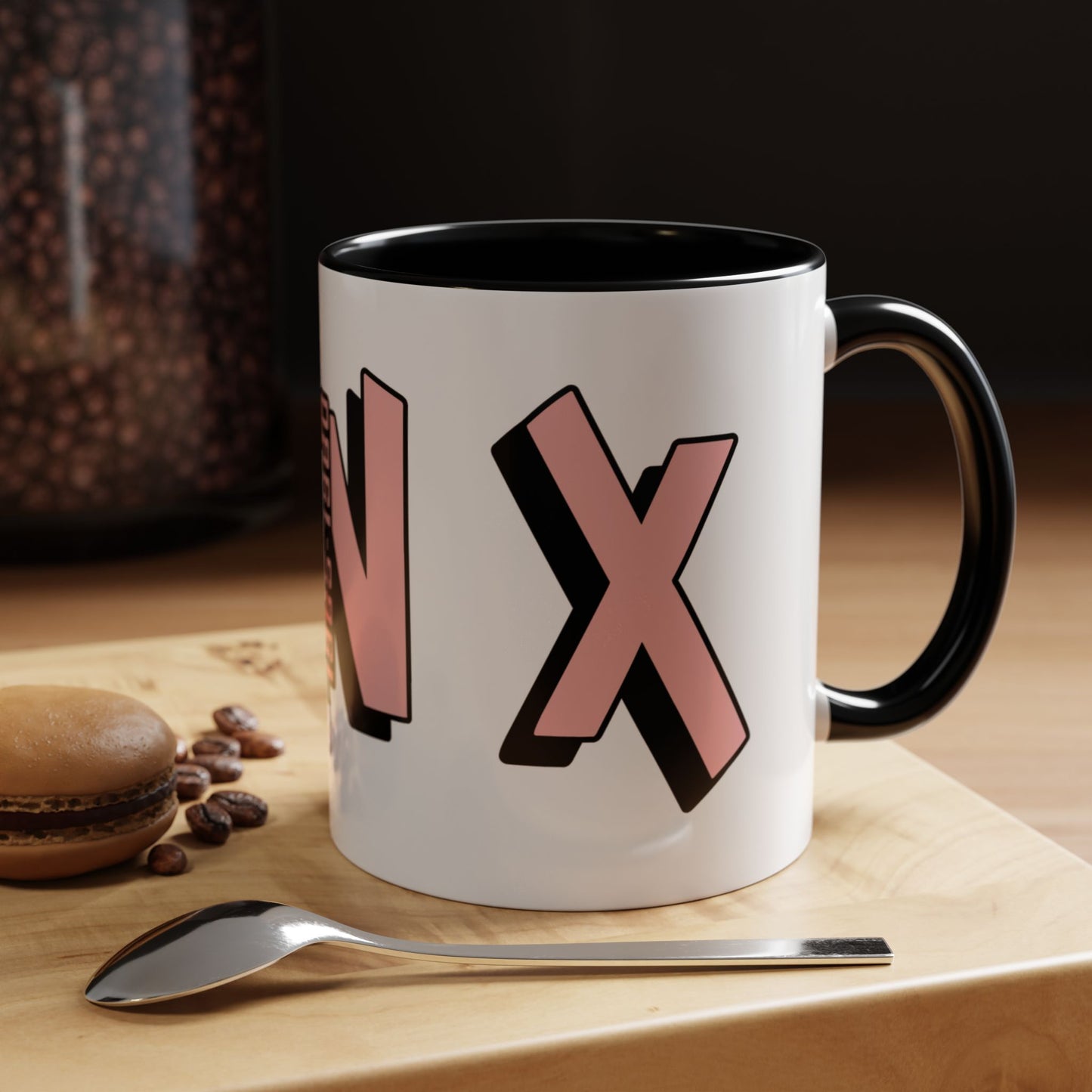 Coffee Mug - Gen X Pink Black Accent (11oz)
