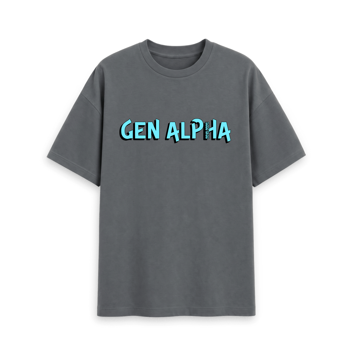 Slate Grey Printed T-shirt Front