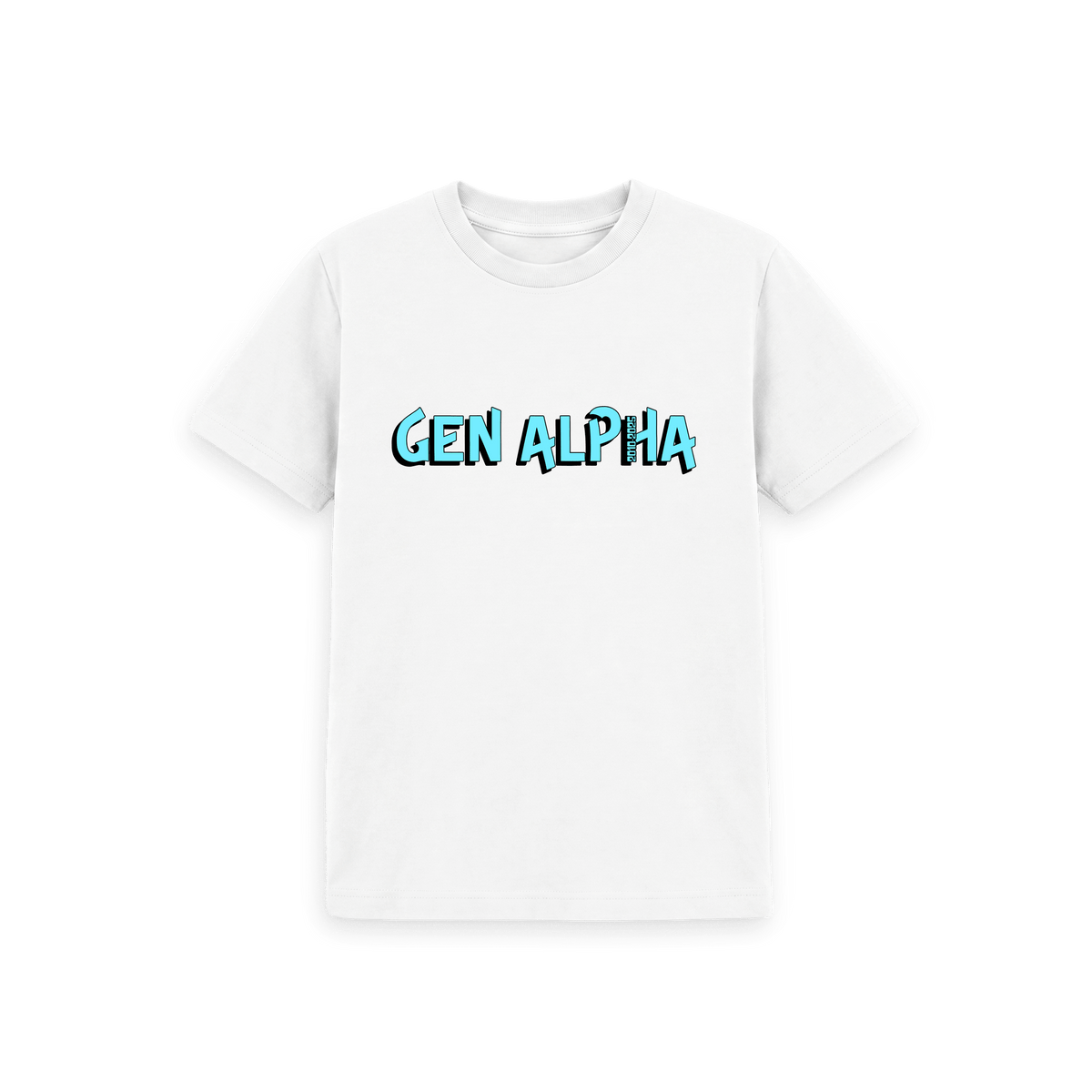 White Printed Kids T-Shirt Front