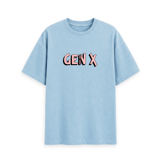 Milky Blue Printed T-shirt Front