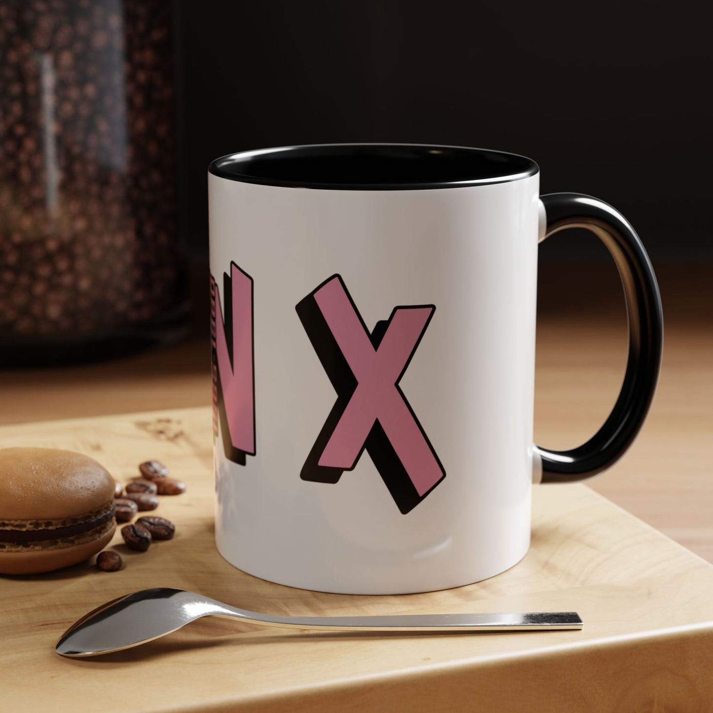 Coffee Mug - Gen X Pink Black Accent (11oz)