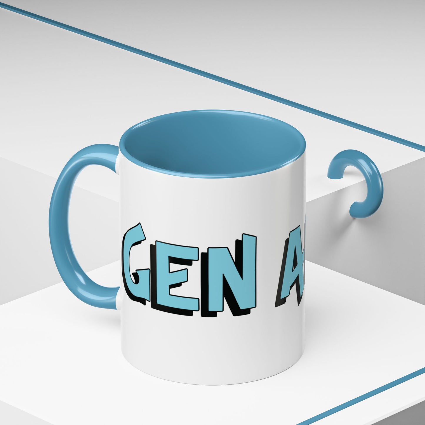 Coffee Mug: Gen Alpha Blue Black Accent (11oz)