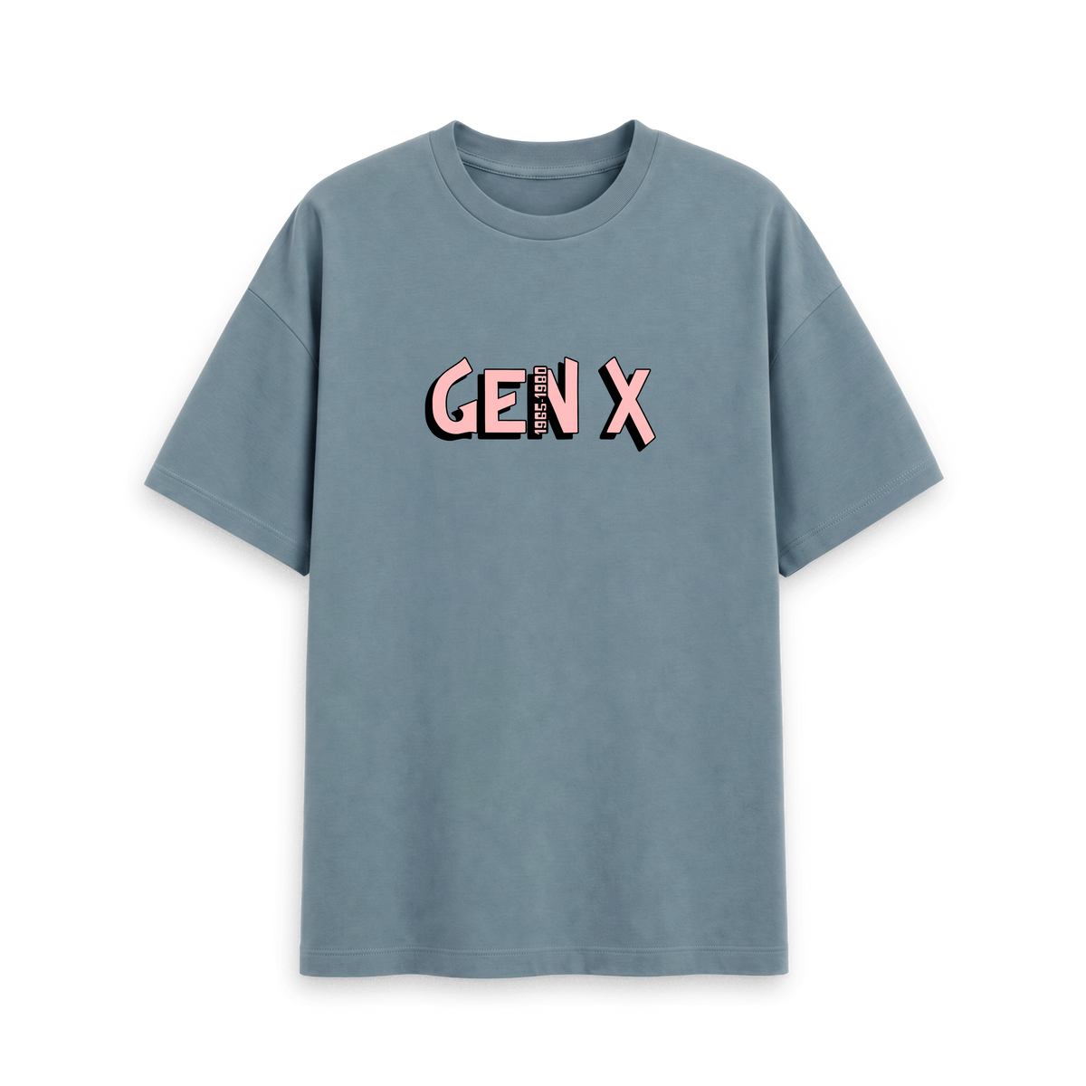 Stone Blue Printed T-shirt Front