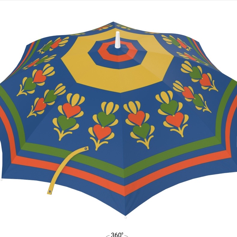 Children Growing Hearts Umbrella White Handle