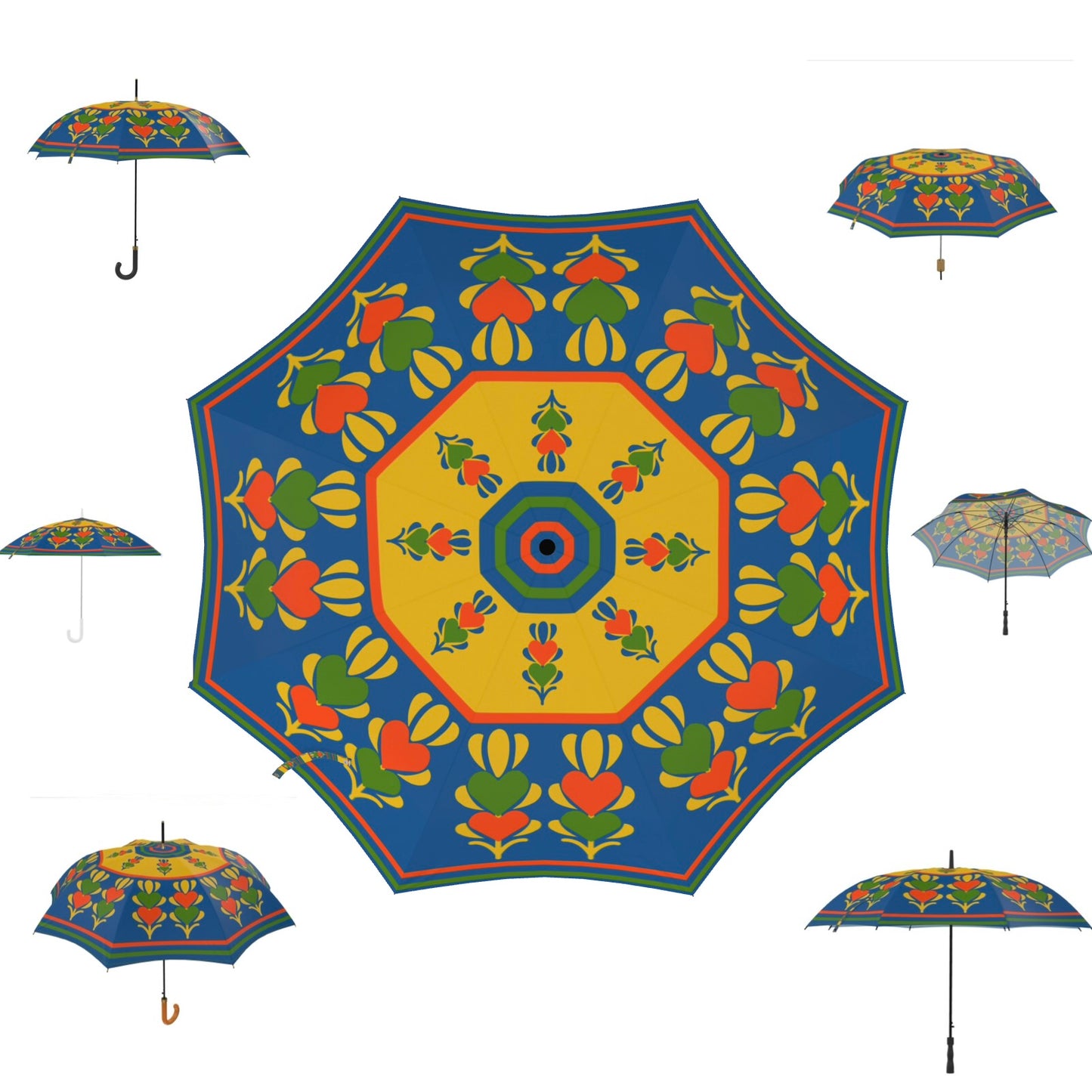 Growing Hearts Blue Umbrella
