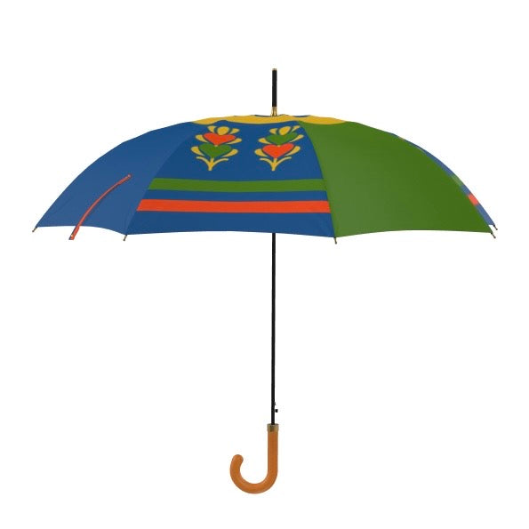 Green and Orange Hearts Designer Umbrella