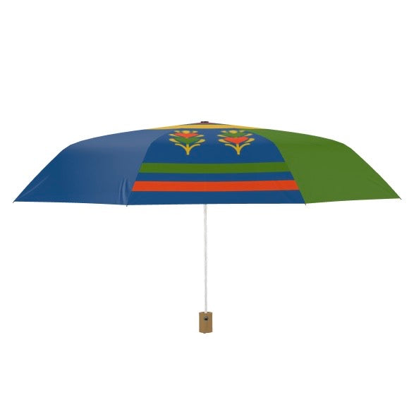 Green and Orange Hearts Designer Umbrella